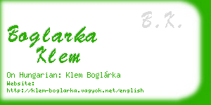 boglarka klem business card